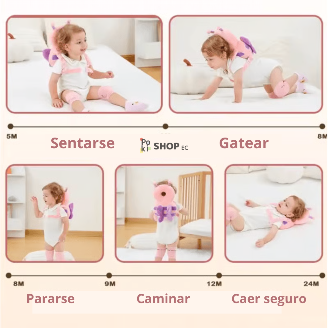 🧸 Mochila Antigolpes para Bebés – Protección para sus Primeros Pasos