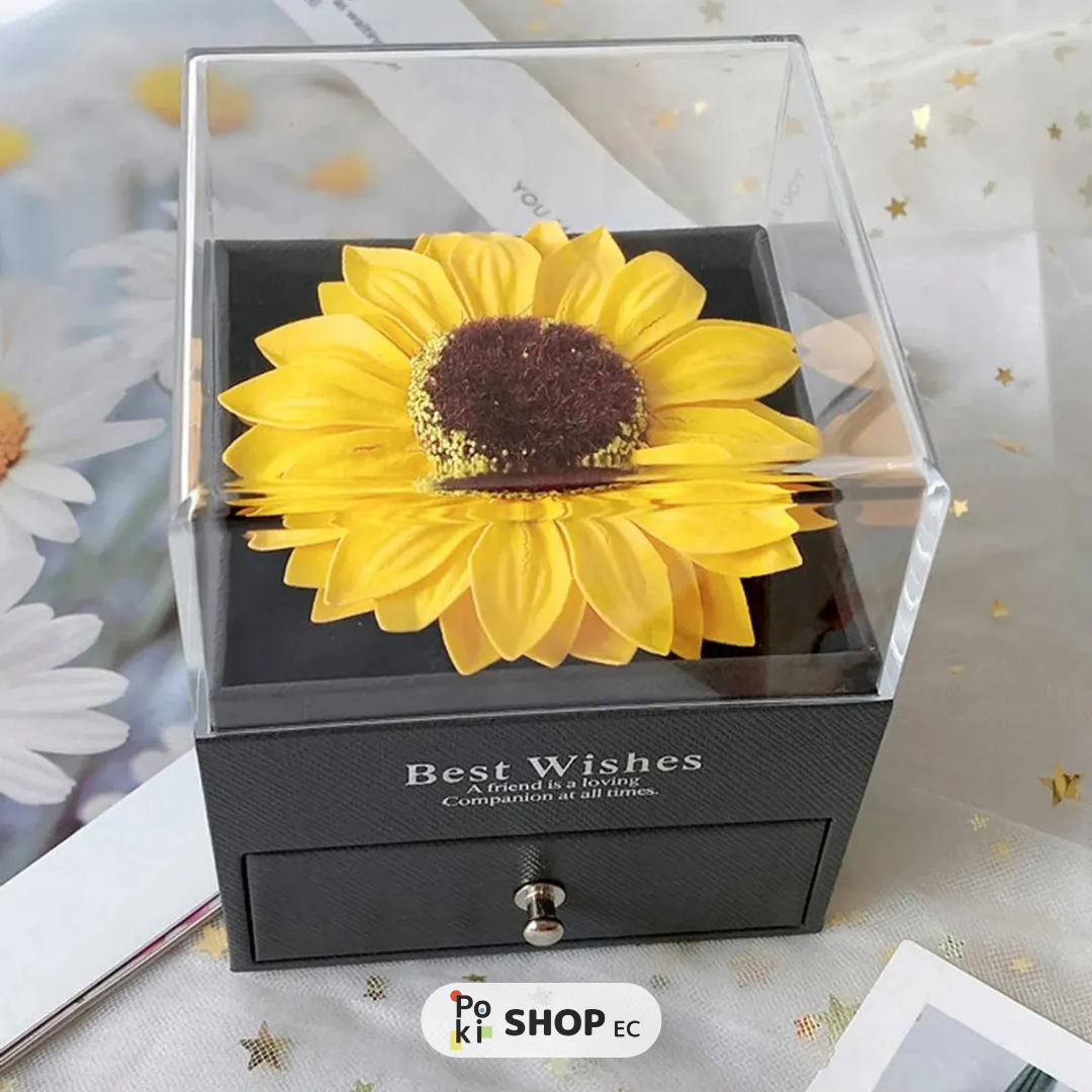 🌻 Collar Girasol Giratorio – Elegancia y Relajación