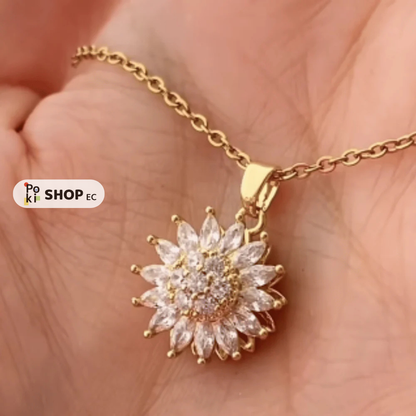🌻 Collar Girasol Giratorio – Elegancia y Relajación