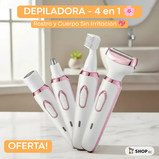 🌸 Depiladora 4 en 1 – Rostro y Cuerpo Sin Irritación 💖